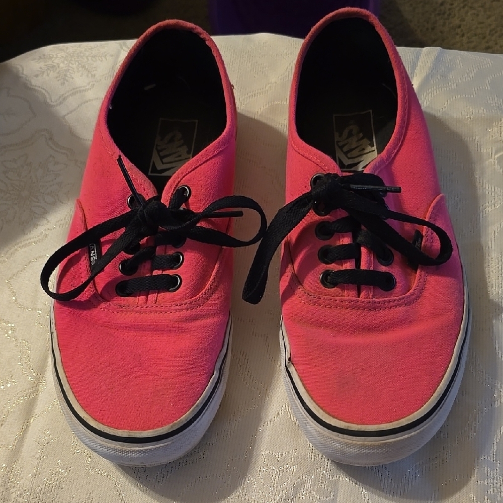 Vans Pink Canvas Sneakers